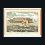 Briefkaart voor luchtschepen<br><div class="desc">Dit briefkaart is een reproductie van een plan voor een "luchtschip" vergelijkbaar met een blimp of zeppelin.</div>