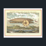 Briefkaart voor luchtschepen<br><div class="desc">Dit briefkaart is een reproductie van een plan voor een "luchtschip" vergelijkbaar met een blimp of zeppelin.</div>