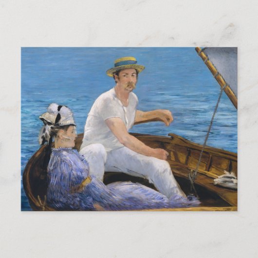 Briefkaart voor Manet Boating (Voorkant)