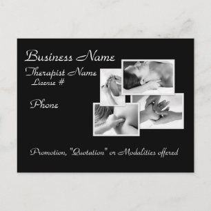 Briefkaart voor massage/carrosserie