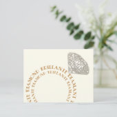 Briefkaart voor meertalige Diamond Ring Typografie (Staand voorkant)