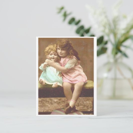 briefkaart voor meisje doll (Staand voorkant)