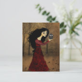 Briefkaart voor meisjes en kippen (Staand voorkant)