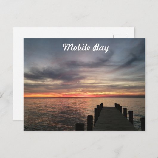 Briefkaart voor mobiele bay Sunset (Voorkant / Achterkant)