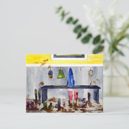 briefkaart voor modderlaarzen (Staand voorkant)