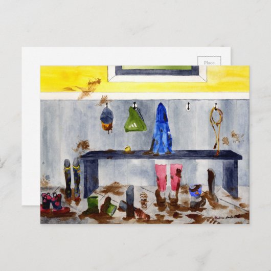 briefkaart voor modderlaarzen (Voorkant / Achterkant)