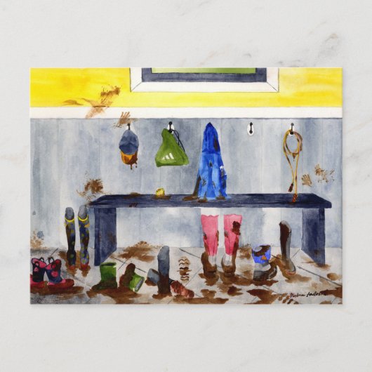 briefkaart voor modderlaarzen (Voorkant)