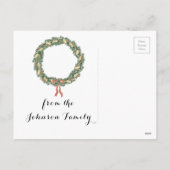 Briefkaart voor moderne kerstcadeaudozen (Achterkant)