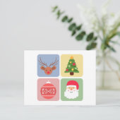 Briefkaart voor moderne kerstfeestdagen (Staand voorkant)