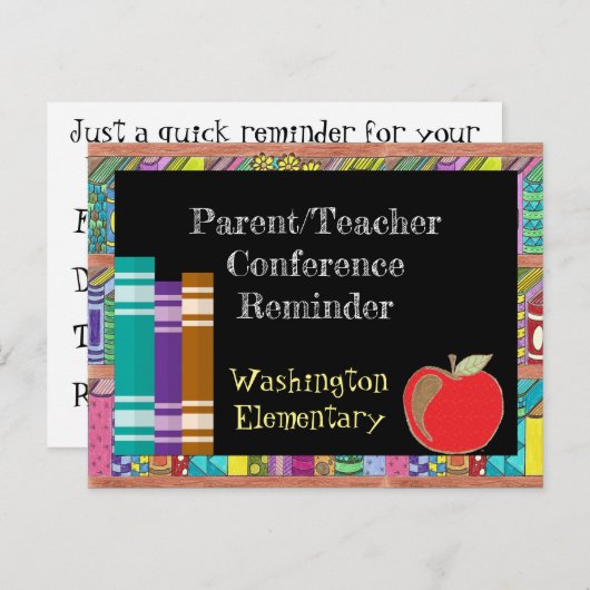 Briefkaart voor moederdocent-conferentie Chalkboar (Voorkant / Achterkant)