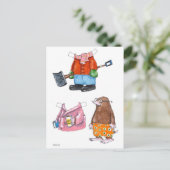 Briefkaart voor mole-papierdollar (Staand voorkant)