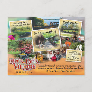 Briefkaart voor montage van het Har-Ber-dorp