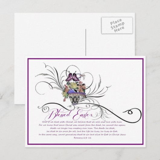 Briefkaart voor noodvakantie zonder geld (Voorkant / Achterkant)