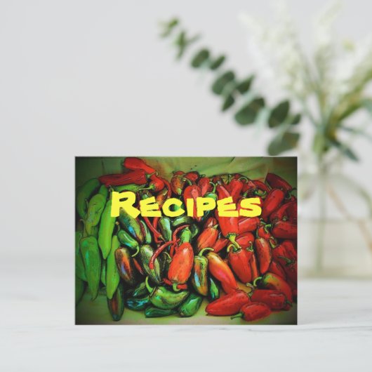 Briefkaart voor nuttige toepassing (Chilies) (Staand voorkant)