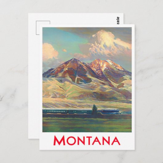 Briefkaart voor oldtimers van Montana (Voorkant / Achterkant)