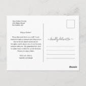 Briefkaart voor ontvang kaart (Achterkant)