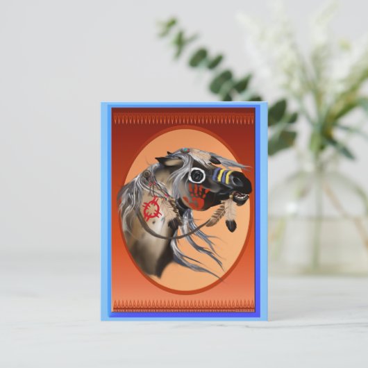 Briefkaart voor oorlogspaarden (Staand voorkant)