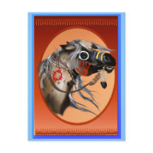 Briefkaart voor oorlogspaarden