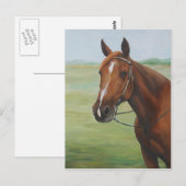 Briefkaart voor oorspronkelijke viervoudige paarde (Voorkant / Achterkant)