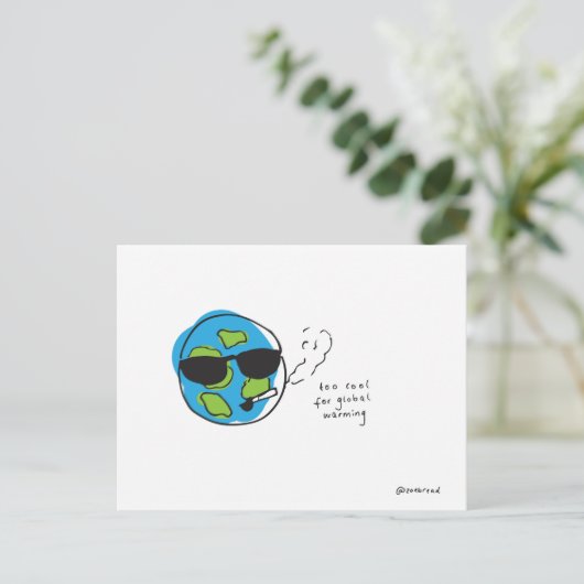 briefkaart voor opwarming van de aarde (Staand voorkant)