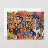 Briefkaart voor orchidee katten (Voorkant / Achterkant)