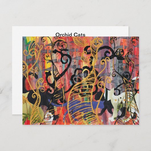 Briefkaart voor orchidee katten (Voorkant / Achterkant)