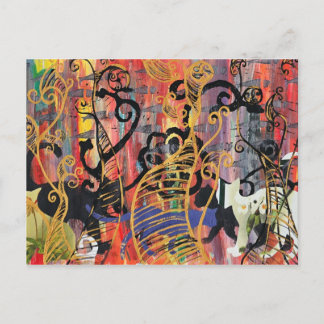 Briefkaart voor orchidee katten