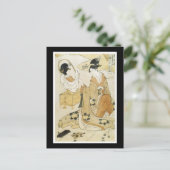 Briefkaart voor oude Japanse kunst (Staand voorkant)