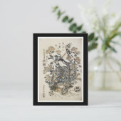 Briefkaart voor oude Japanse kunst (Staand voorkant)