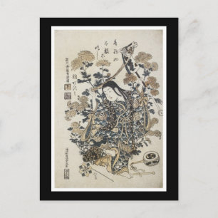 Briefkaart voor oude Japanse kunst