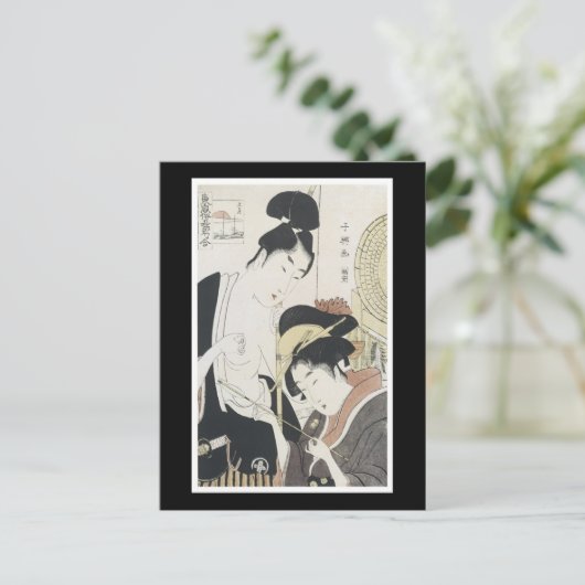 Briefkaart voor oude Japanse kunst (Staand voorkant)