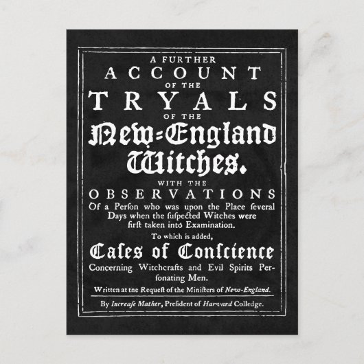 Briefkaart voor oude salem-heks (Voorkant)