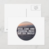 Briefkaart voor Overseinen of Iemand die omhoog he (Voorkant / Achterkant)