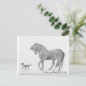 Briefkaart voor paarden en katten (Staand voorkant)