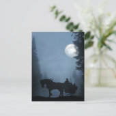 Briefkaart voor paarden en slee-vakanties (Staand voorkant)