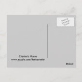 Briefkaart voor paarden van Clarien (Achterkant)