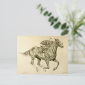 Briefkaart voor paardenraces (Staand voorkant)