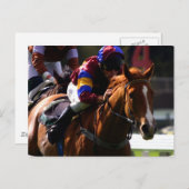 Briefkaart voor paardenraces (Voorkant / Achterkant)