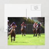 Briefkaart voor paardenraces (Voorkant / Achterkant)