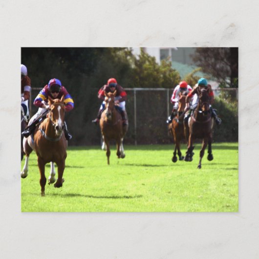 Briefkaart voor paardenraces (Voorkant)