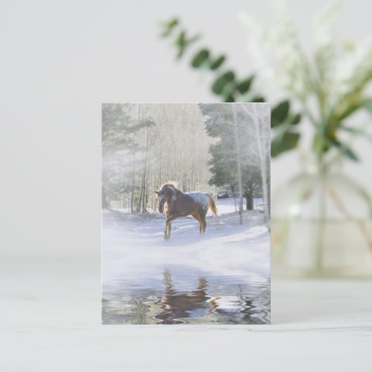 Briefkaart voor paardenvakantie (Staand voorkant)