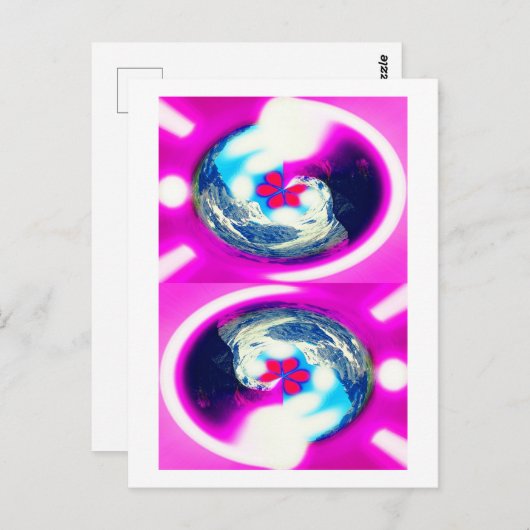 Briefkaart voor parallelle werelden (Voorkant / Achterkant)