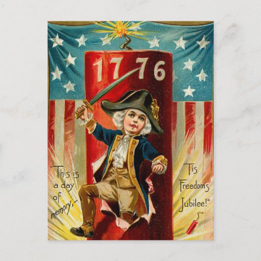 Briefkaart voor patriottische jongen (Voorkant)