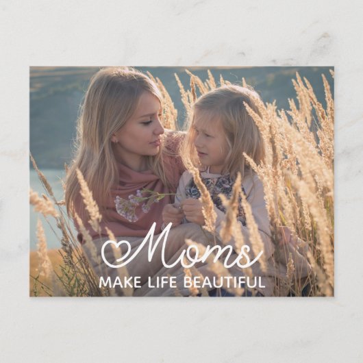 Briefkaart voor persoonlijk Moederdag (Voorkant)