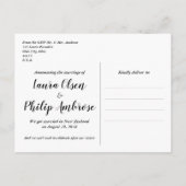 Briefkaart voor persoonlijke bekendmaking via Elop (Achterkant)