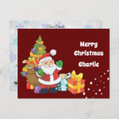 Briefkaart voor persoonlijke brief van de Kerstman (Voorkant / Achterkant)