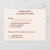 Briefkaart voor persoonlijke weddenschappen en roo (Voorkant)