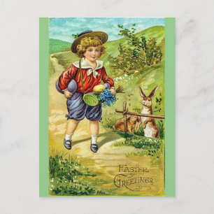 Briefkaart voor  peuter en paasmakerij