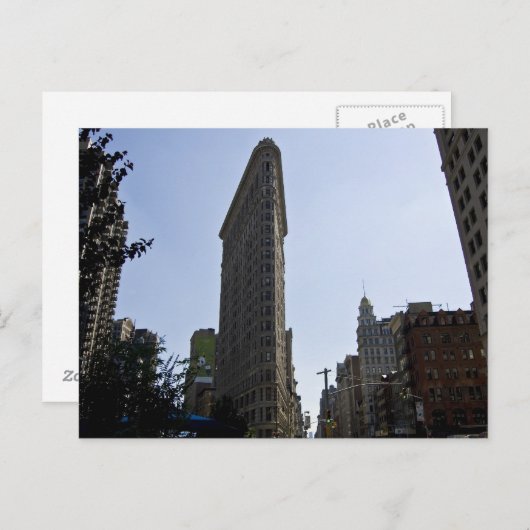 briefkaart voor platte ijzerbouw (Voorkant / Achterkant)