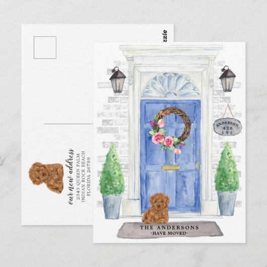 Briefkaart voor porseleinverplaatsing (Voorkant / Achterkant)